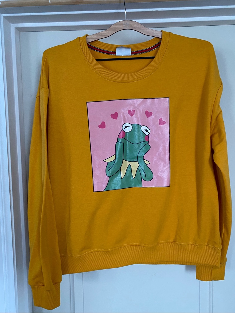 Mustard Yellow Crewneck Tee with China Fashion Tag